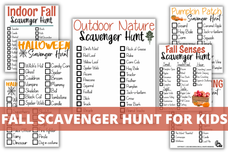 7 Insanely Fun Printable Fall Scavenger Hunt For Kids