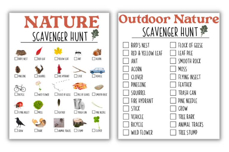 7 Insanely Fun Printable Fall Scavenger Hunt For Kids