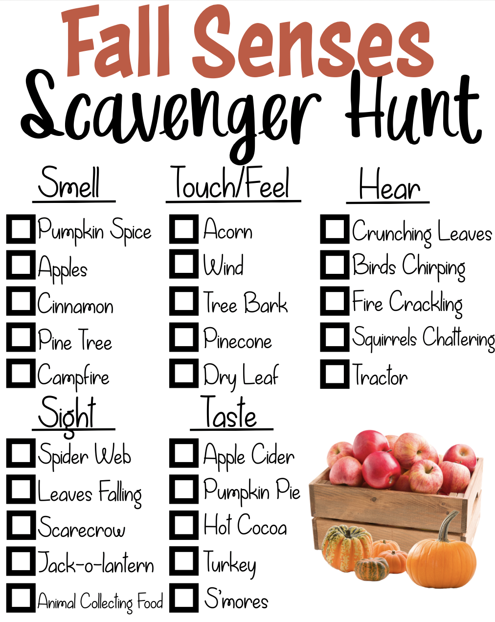 7 Insanely Fun Printable Fall Scavenger Hunt For Kids