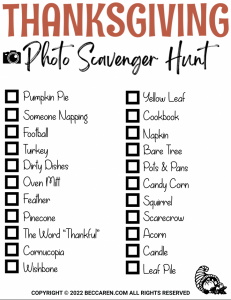 7 Insanely Fun Printable Fall Scavenger Hunt For Kids