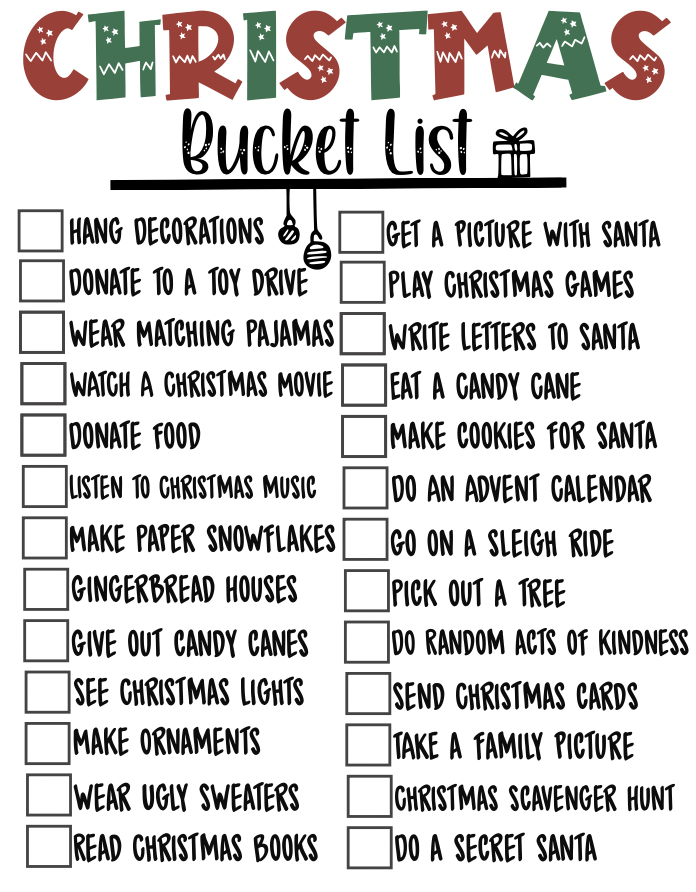 The Ultimate Family Christmas Bucket List - 26 Holiday Activities To Do ...
