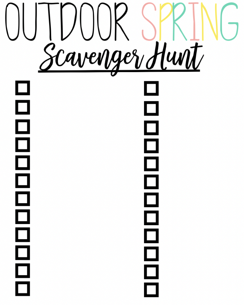 5 Insanely Fun Printable Spring Scavenger Hunt Your Kids Will Have A ...