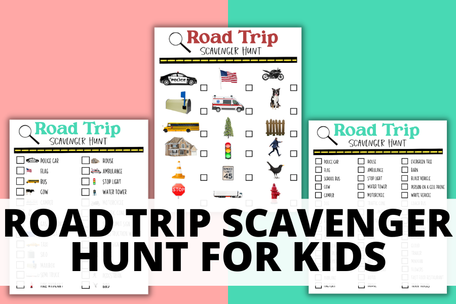 Road Trip Scavenger Hunt For Kids Free Printable