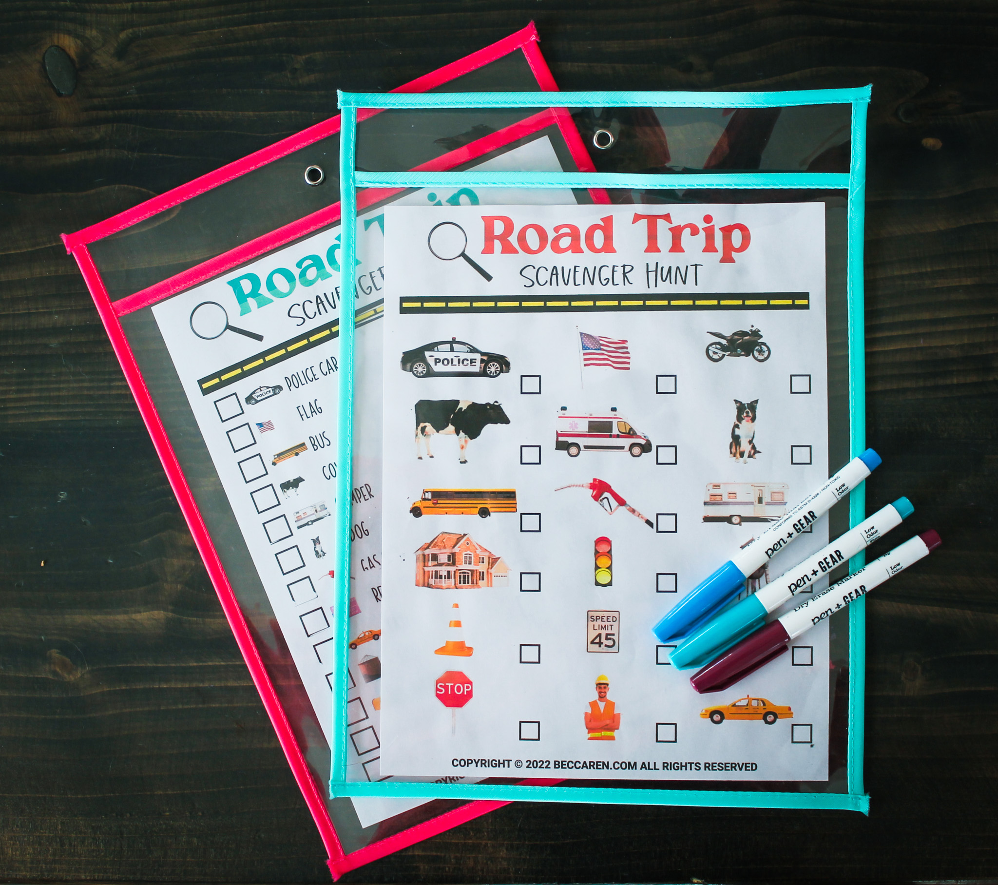 road trip scavenger hunt free printables