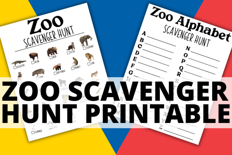 FREE Zoo Scavenger Hunt Printable For Kids