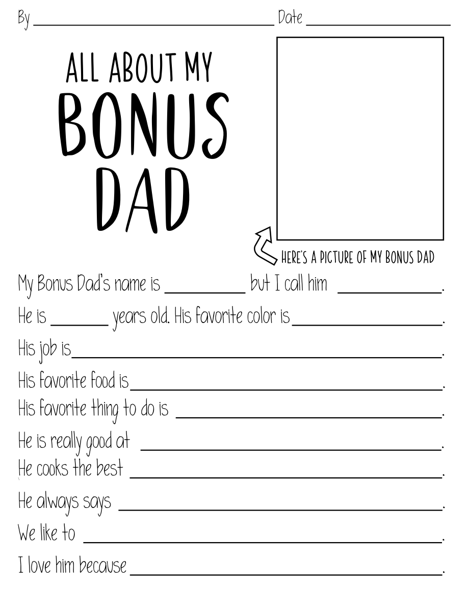 FREE All About My Dad Printable Questionnaire Perfect For Father's Day