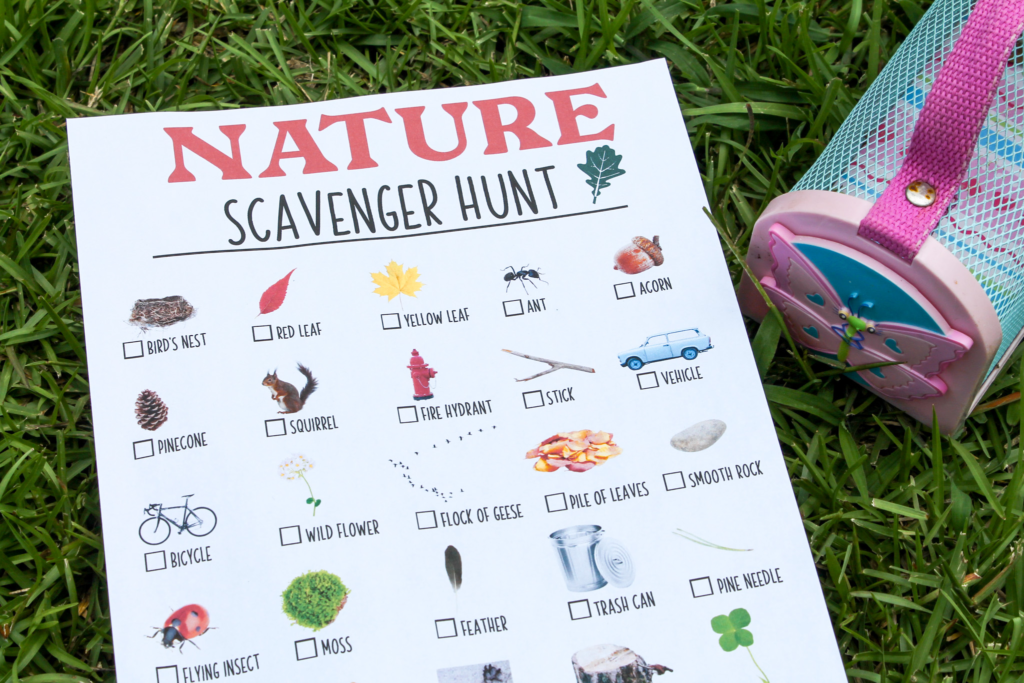 FREE Outdoor Nature Scavenger Hunt Printable For Families