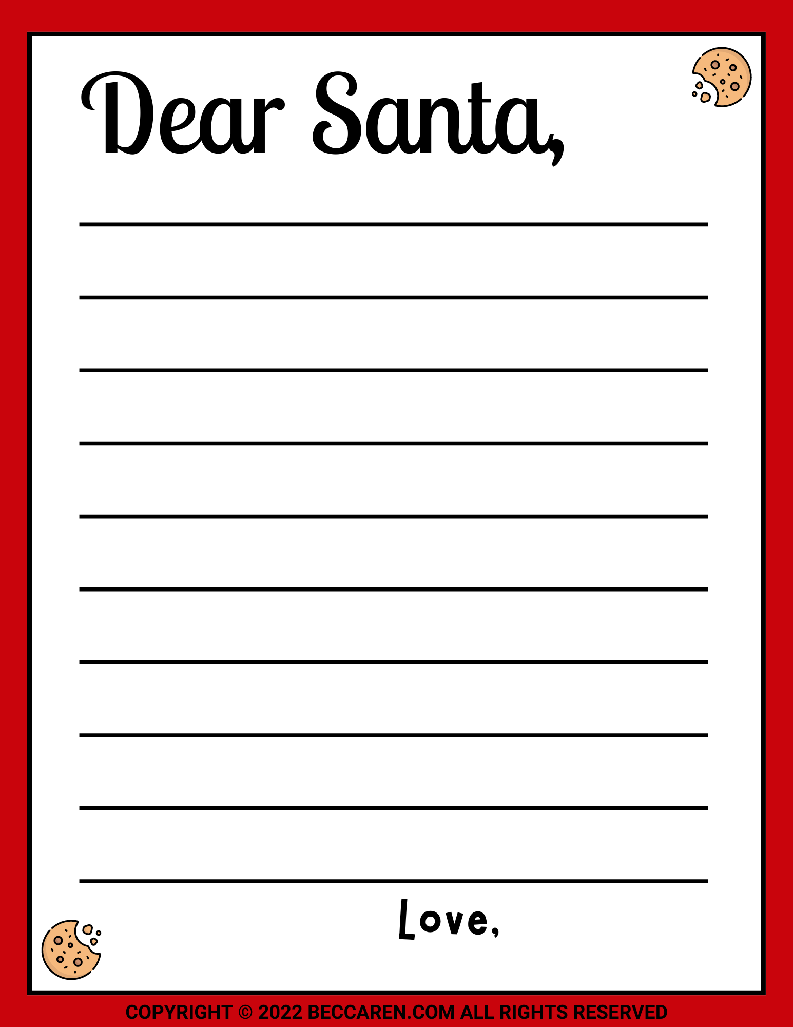 5 Adorable Free Printable Letters To Santa Claus