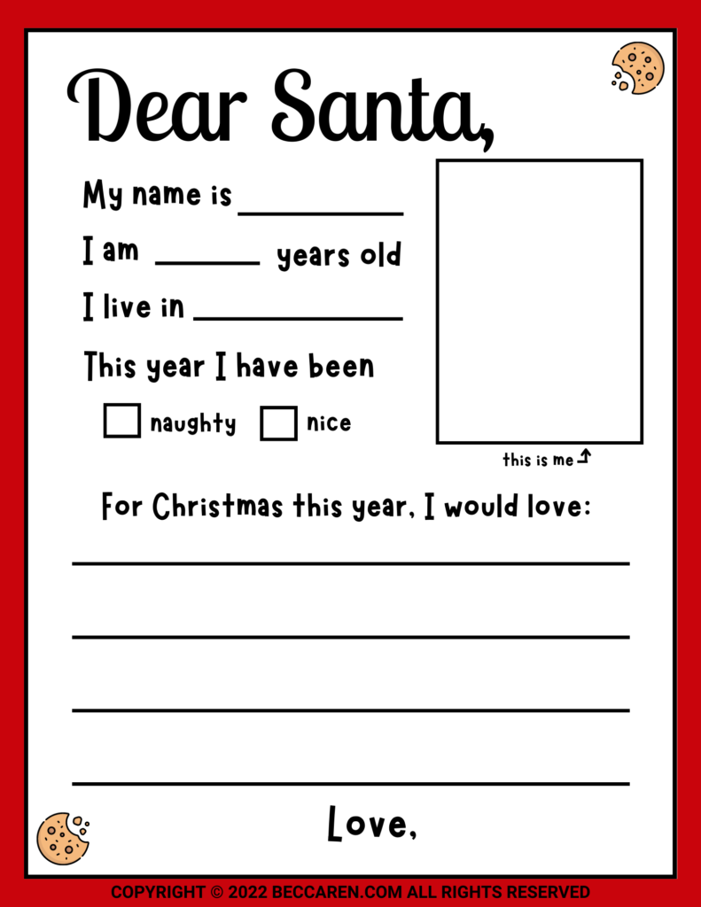 5 Adorable Free Printable Letters To Santa Claus