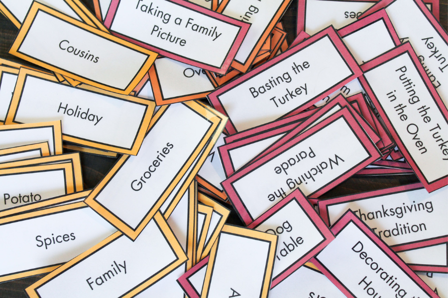 100 Printable Thanksgiving Charades - Thanksgiving Charades 1 