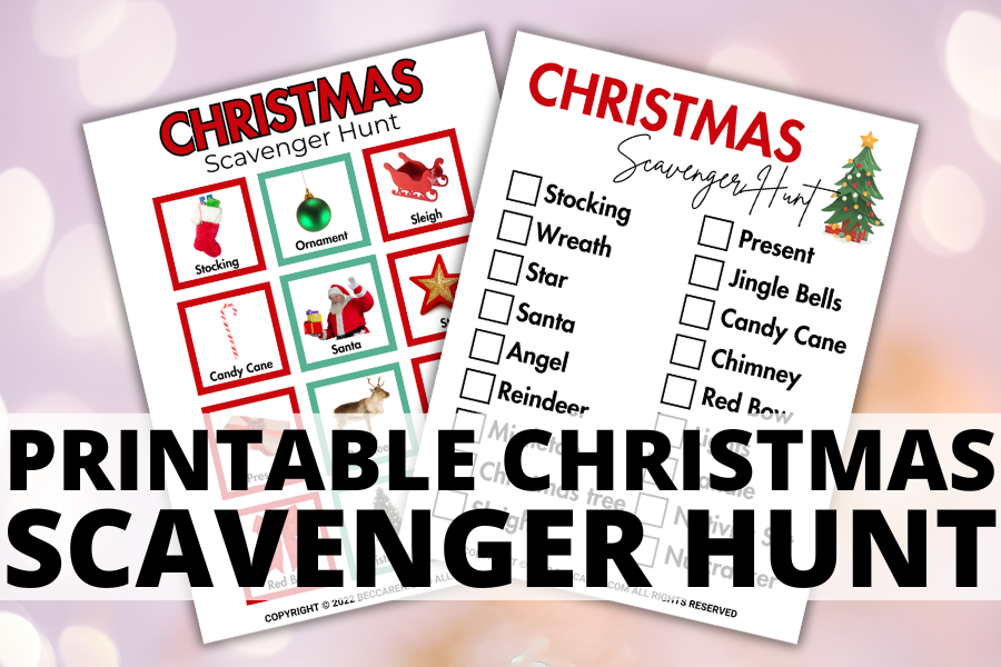 Best Festive Printable Christmas Scavenger Hunt For Kids