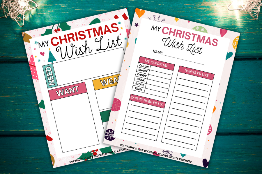 My Christmas Wish List Templates Free Printables For Kids To Fill Out