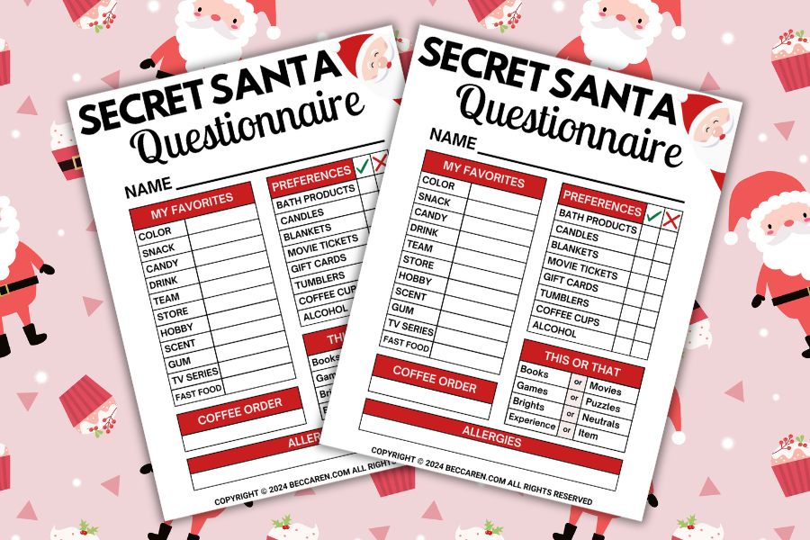 free-secret-santa-questionnaire-for-the-best-holiday-gift-exchange for Free Printable Secret Valentine Questionnaire Free Secret Santa Questionnaire For The Best Holiday Gift Exchange - for Free Printable Secret Valentine Questionnaire